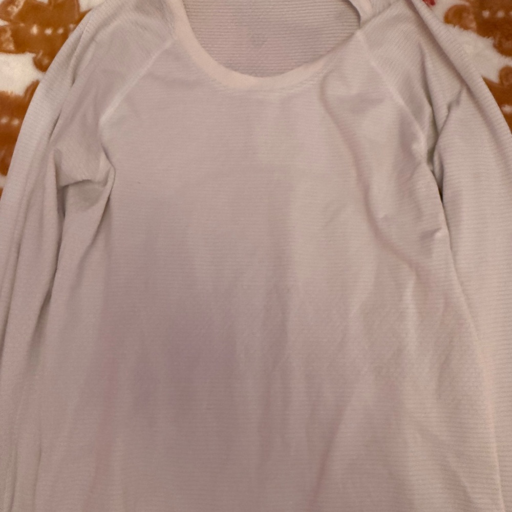 White Lululemon Swift Tech Long Sleeve Top